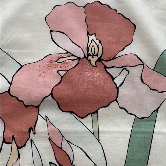 Jim Thomson fine cotton iris design scarf - Picture 4 of 4